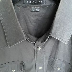 Theory Black Button Large